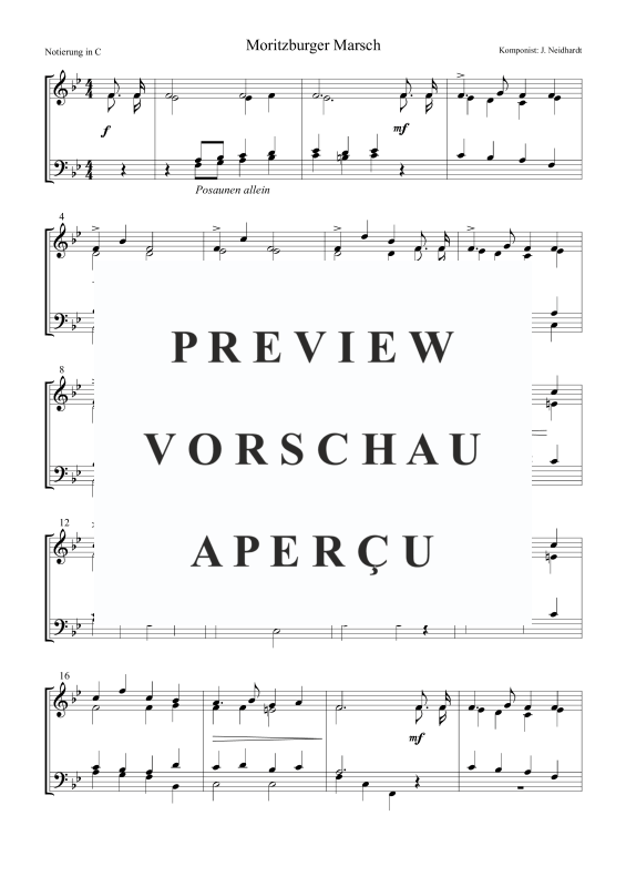 Produktgalerie: Seite 2 von 5 Moritzburger Marsch, , Posaunenchor