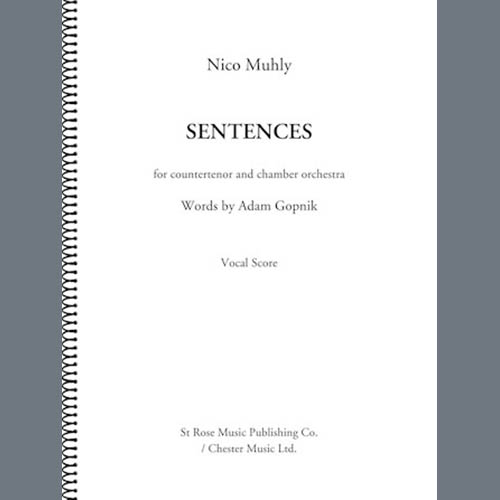 cover: Sentences, Nico Muhly