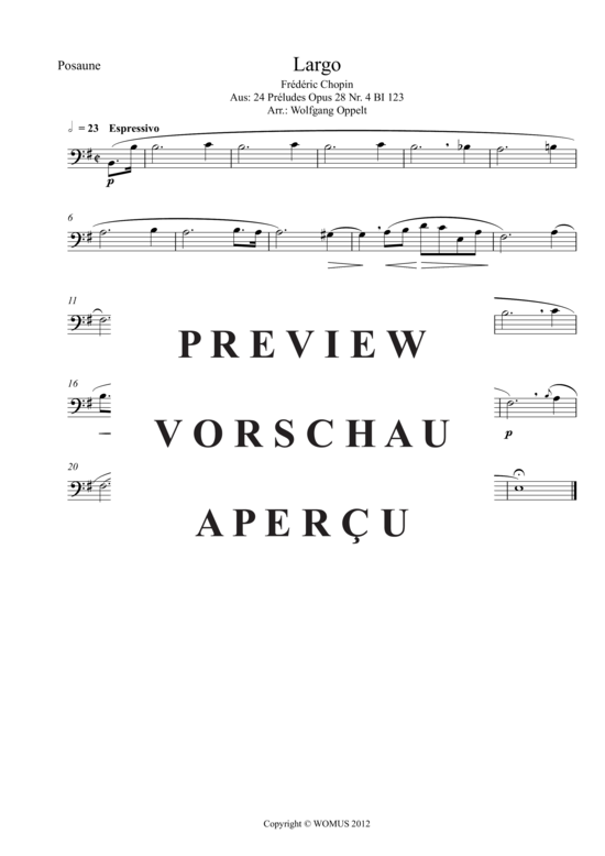 Product gallery: Page 4 of 4 Largo op. 28 Nr. 4 , , (Posaune + Klavier)
