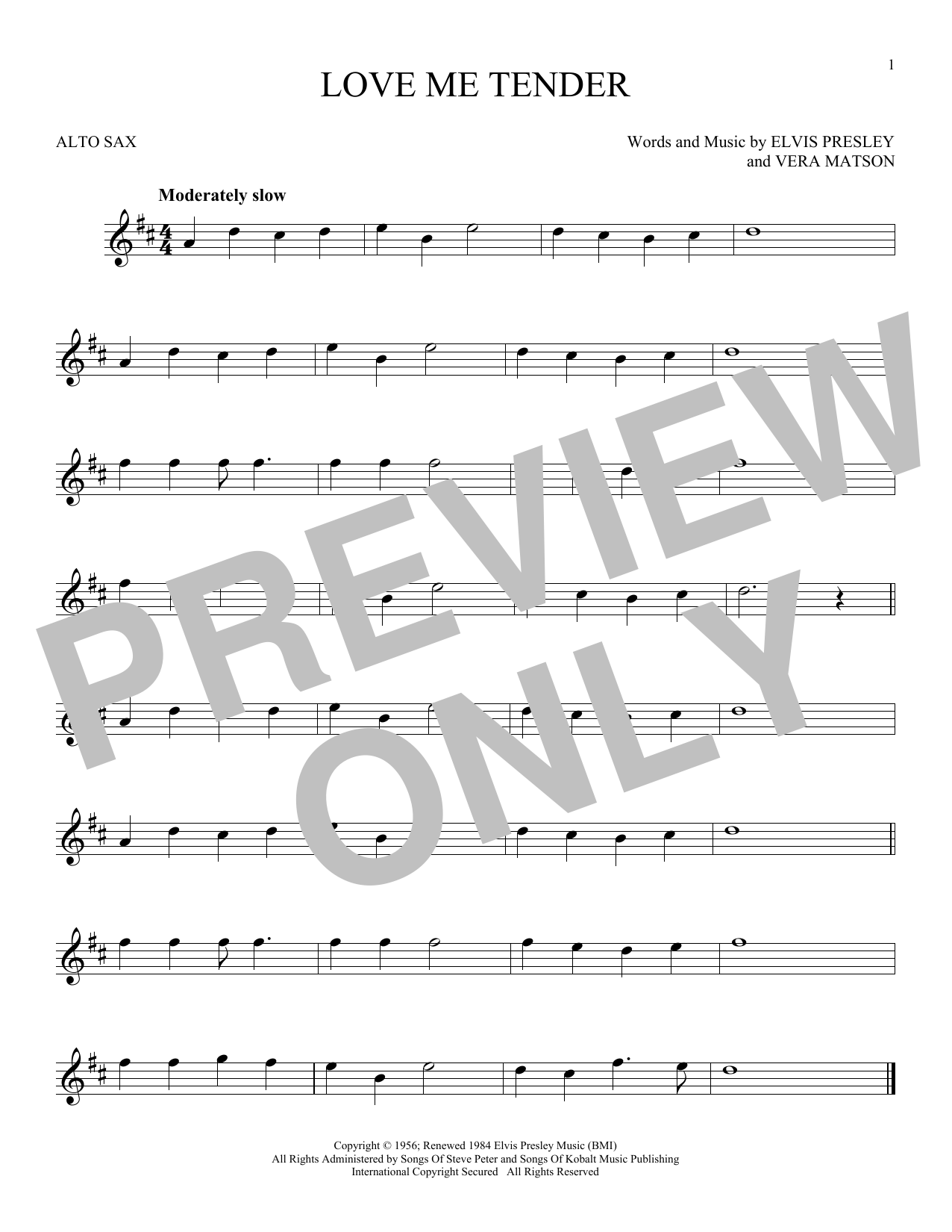 Product gallery: Page 1 of 1 Love Me Tender, Elvis Presley