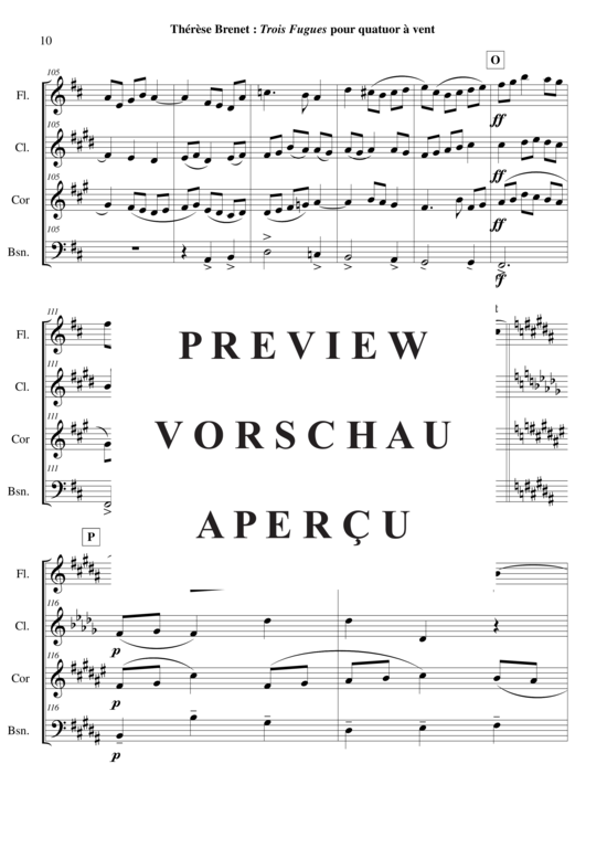 Product gallery: Page 11 of 21 Drei Fugen , , (flute or oboe, clarinet in Bb, horn, bassoon)