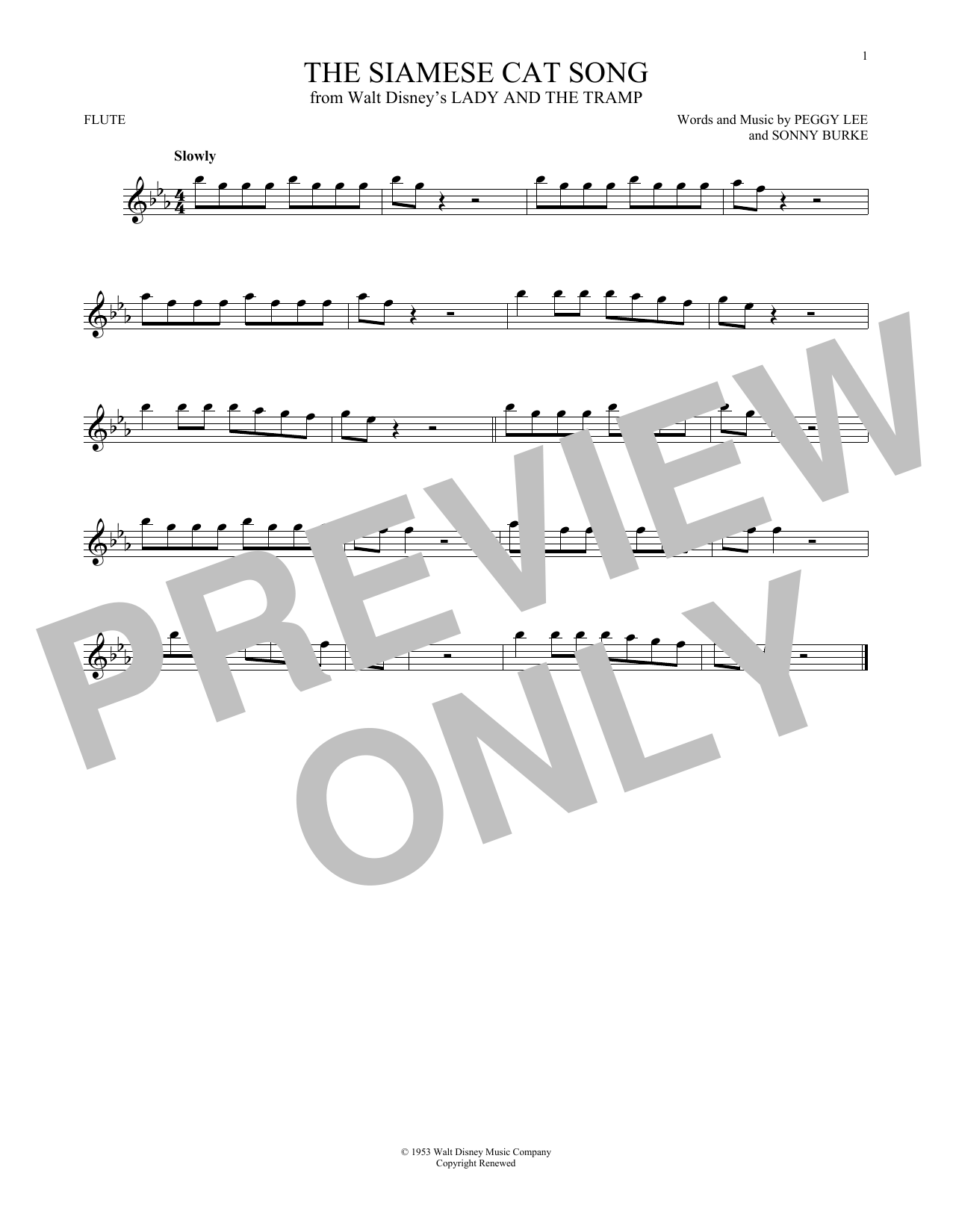 Product gallery: Page 1 of 1 The Siamese Cat Song (from Lady And The Tramp), Peggy Lee