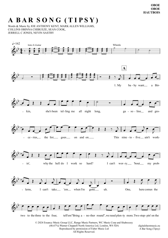 A Bar Song (Tipsy)