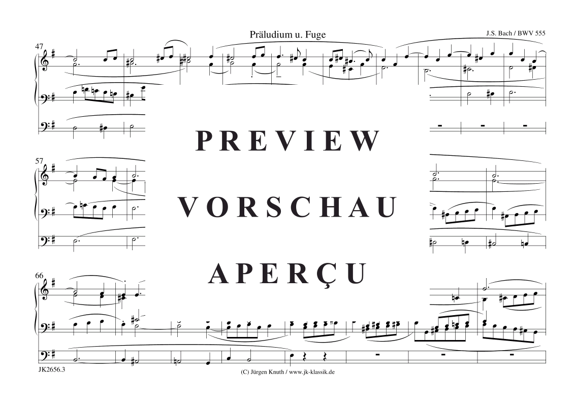 Produktgalerie: Seite 4 von 5 Präludium u. Fuge BWV 555 , , (Orgel Solo)