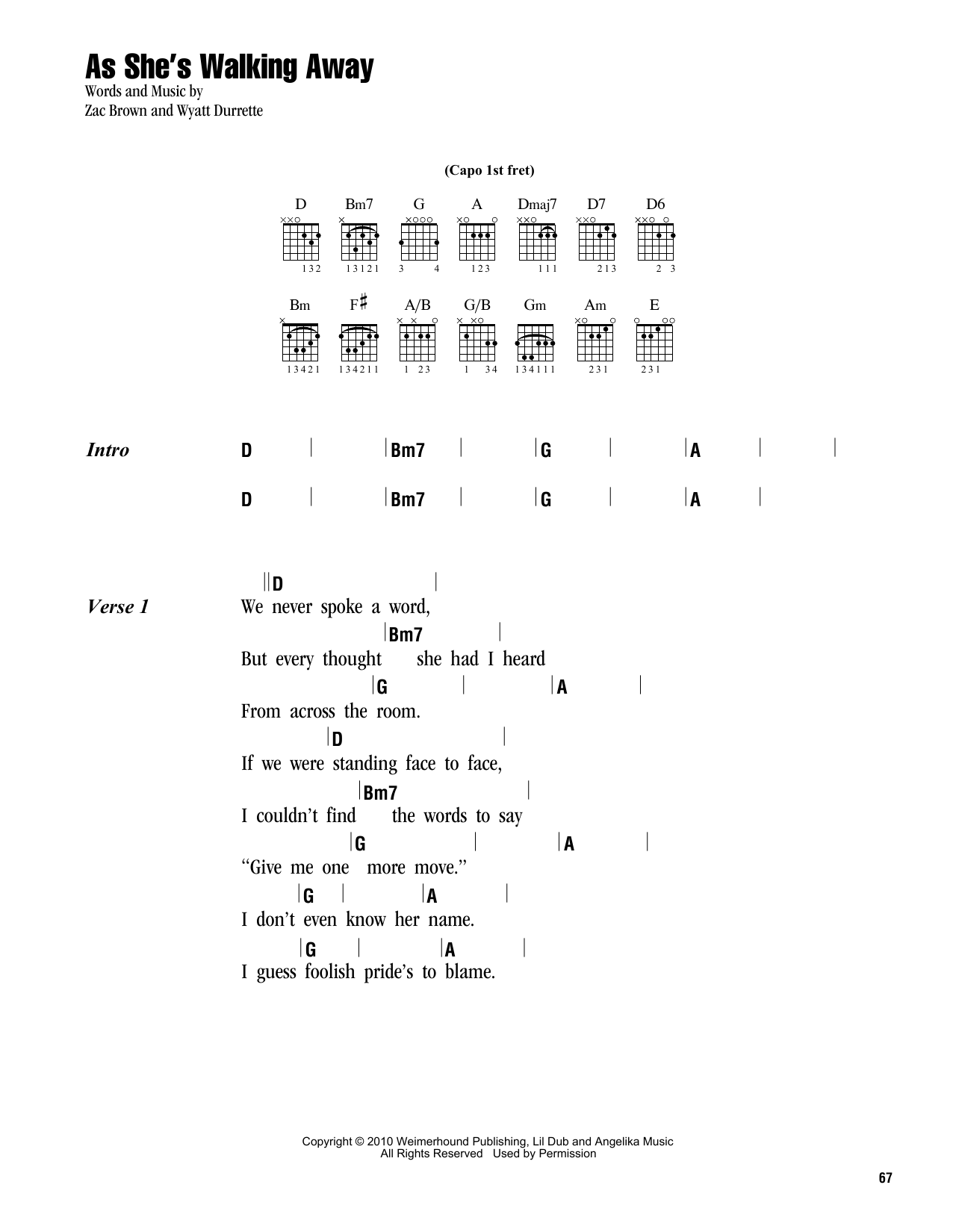 Product picture to:  As She's Walking Away - Zac Brown Band featuring Alan Jackson