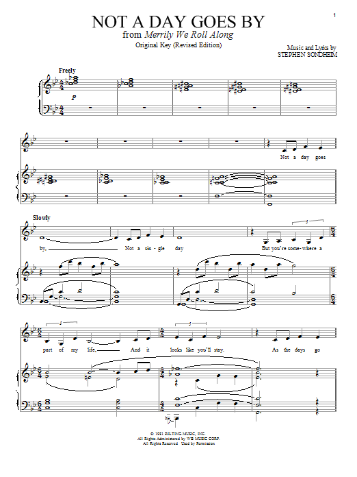 Produktbild zu: Not A Day Goes By (Act I) (from Merrily We Roll Along)