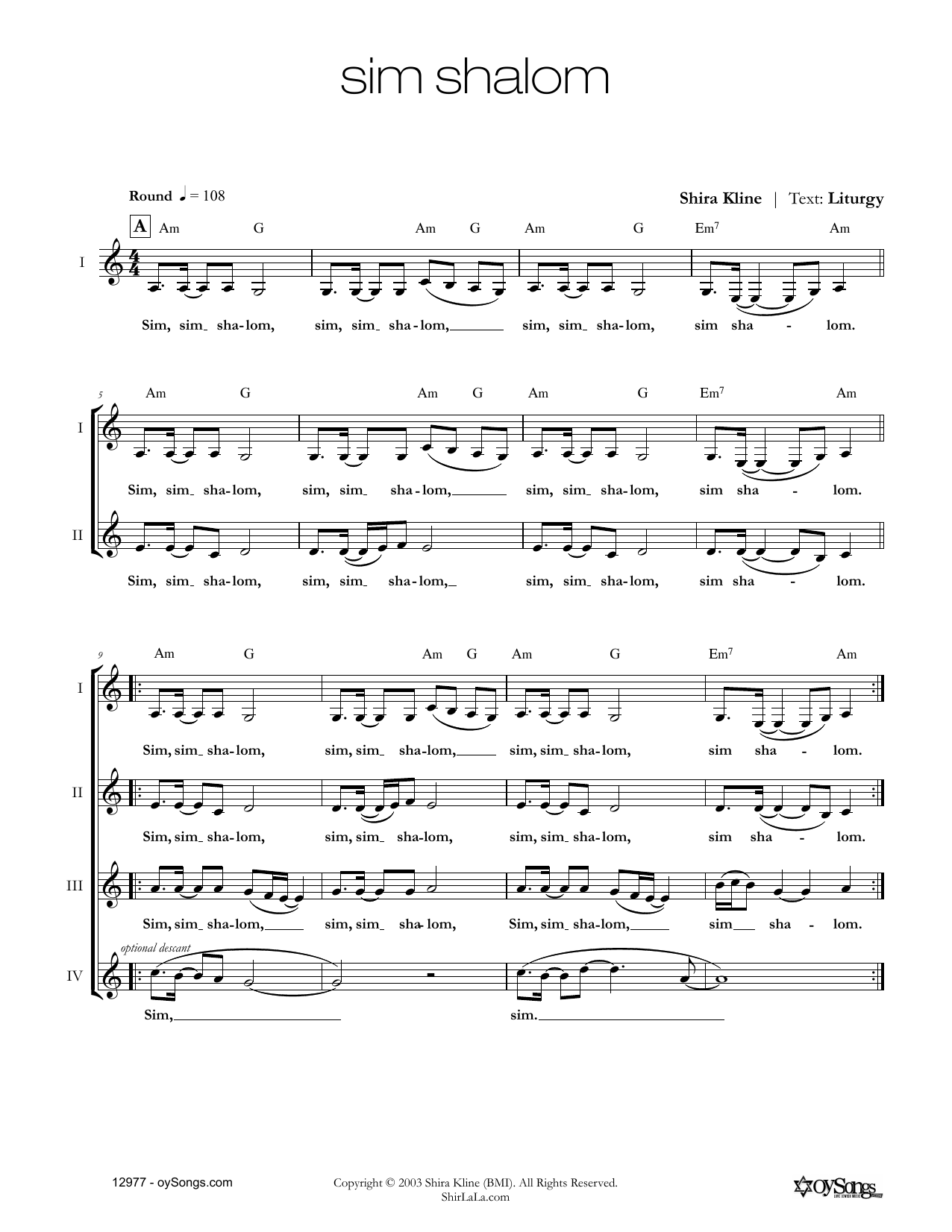 Produktbild zu: Sim Shalom