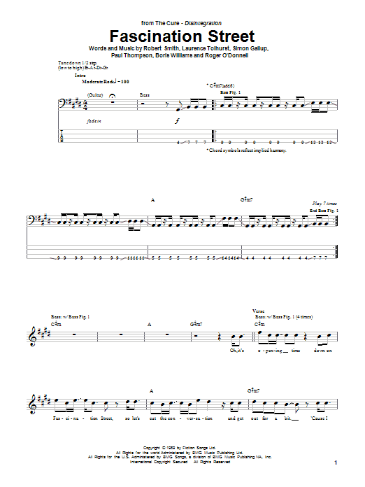 Produktgalerie: Seite 1 von 1 Fascination Street, The Cure, E-Bass