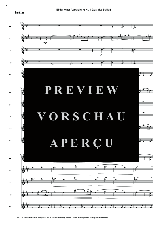Produktgalerie: Seite 5 von 11 Promenade, Das alte Schloß, , Saxophon Quintett