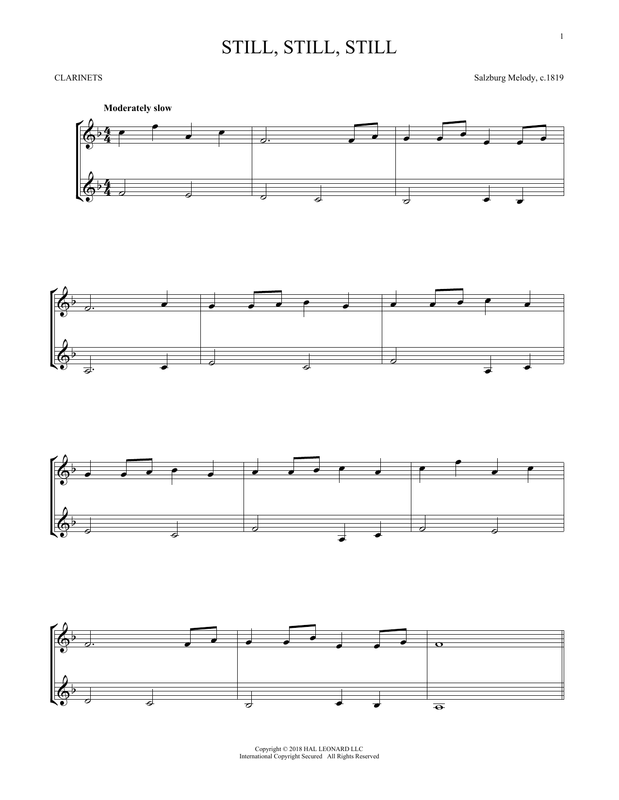 Product gallery: Page 1 of 1 Still, Still, Still, Salzburg Melody, c.1819