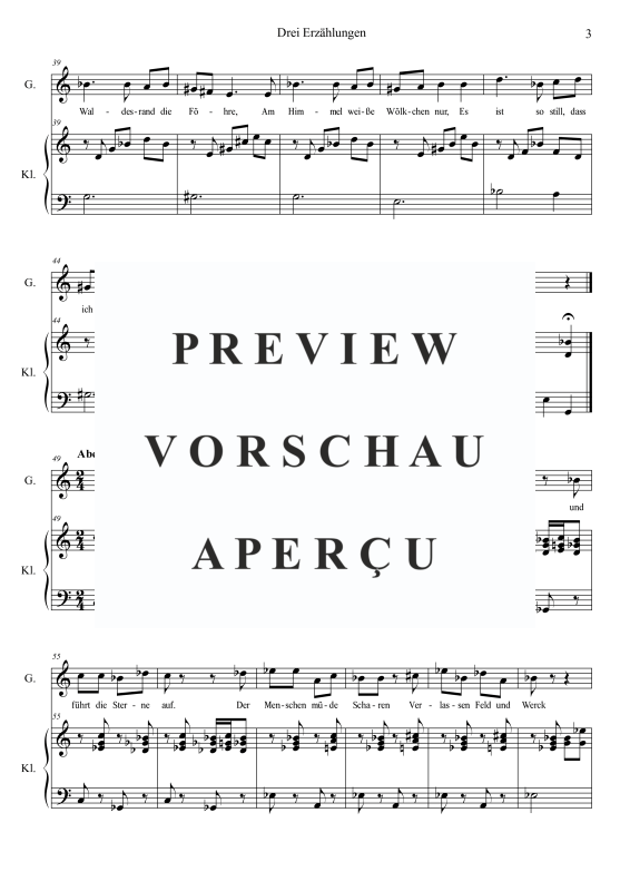 Product gallery: Page 8 of 11 Drei Erzählungen, , (medium voice and piano)