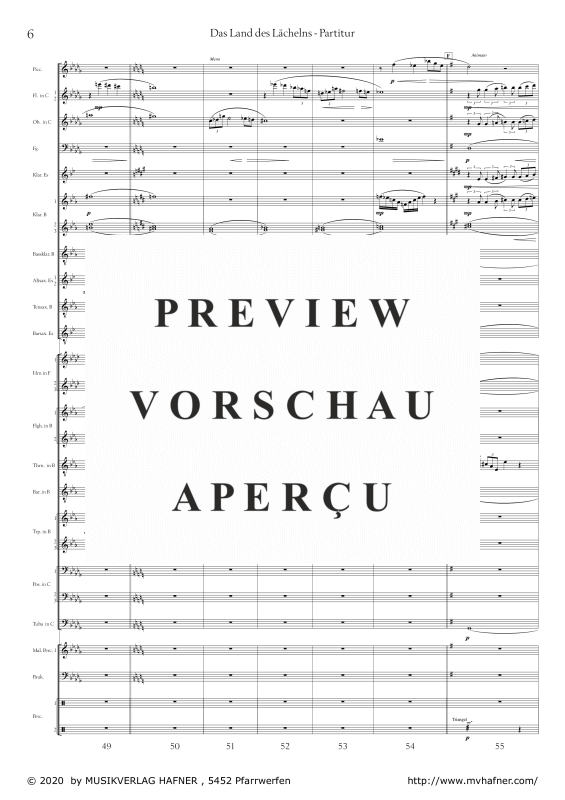 Product gallery: Page 11 of 11 Das Land des Lächelns, , (large wind orchestra)