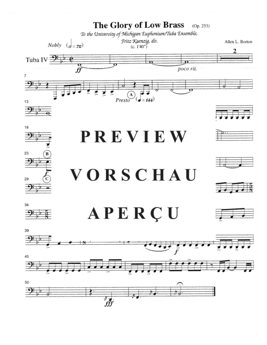 gallery: The Glory of Low Brass (Op. 253) , ,  (Tuba Ensemble EEETTTTT)
