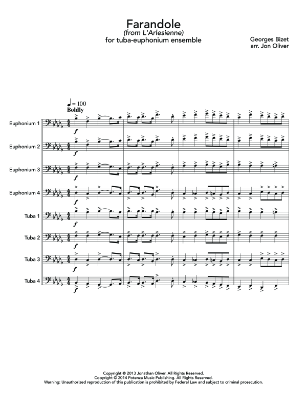 Produktgalerie: Seite 1 von 11 Farandole, , (Tuba Ensemble EEEETTTT)