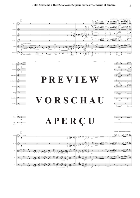 Product gallery: Page 22 of 35 Marche Solennelle for large orchestra, antihonal brass and SATB chorus , , (orchestra)