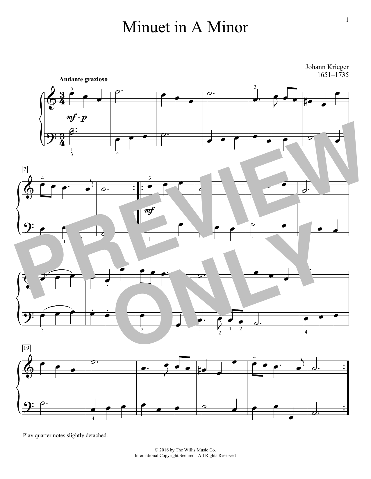 Product picture to: Minuet In A Minor