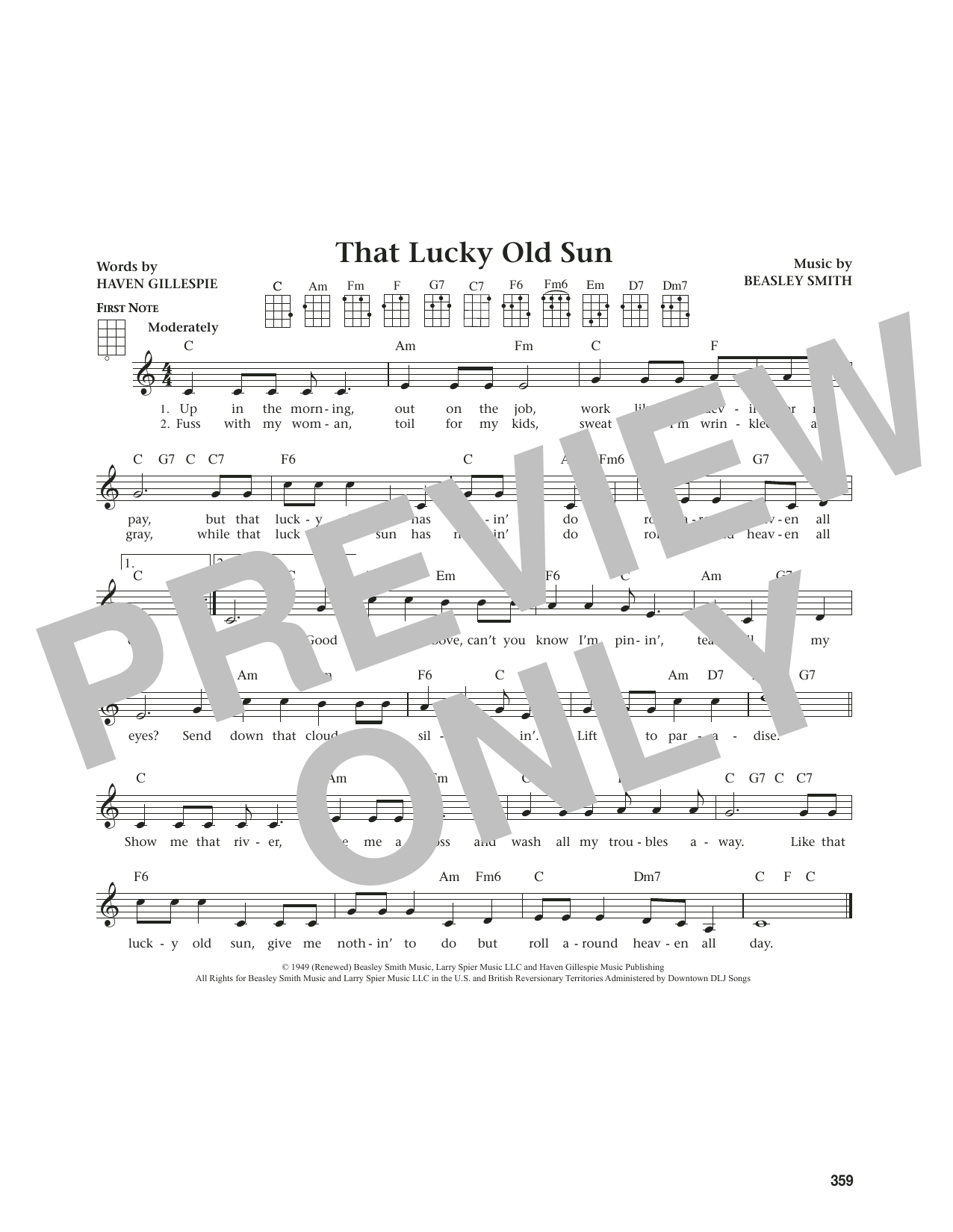 Produktgalerie: Seite 1 von 1 That Lucky Old Sun (from The Daily Ukulele) (arr. Jim Beloff), Johnny Cash, Ukulele