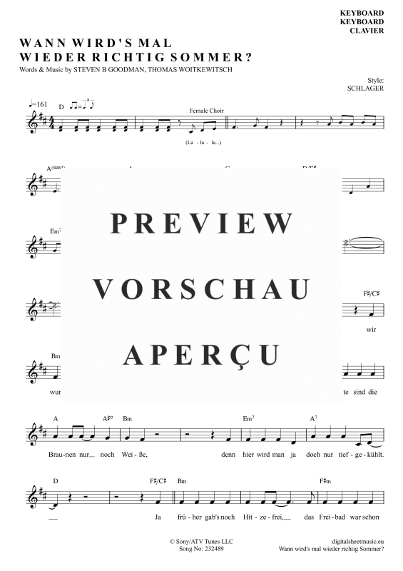 Product gallery: Page 2 of 5 Wann wird’s mal wieder richtig Sommer , Carrell, Rudi, Keyboard