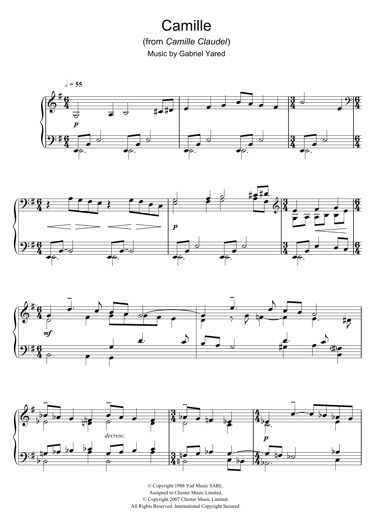 Produktbild zu: Camille (from Camille Claudel)