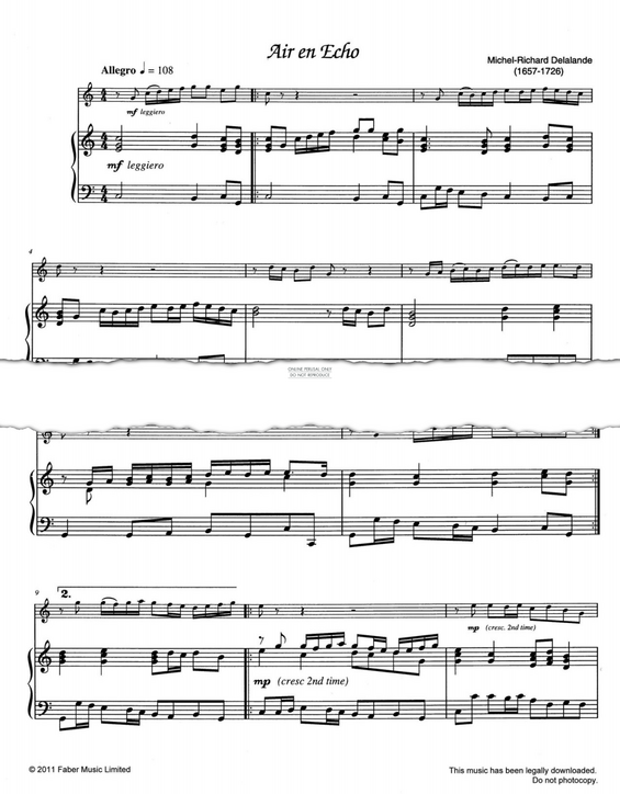 Produktgalerie: Seite 1 von 1 Air En Echo, Michel-Richard Delalande, Klavier, Trompete