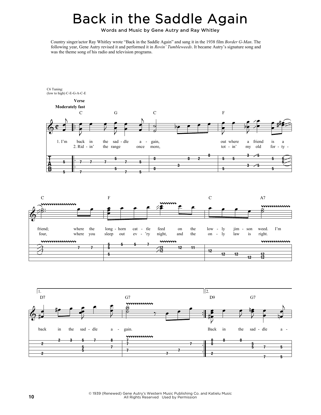 Product picture to: Back In The Saddle Again (arr. Fred Sokolow)