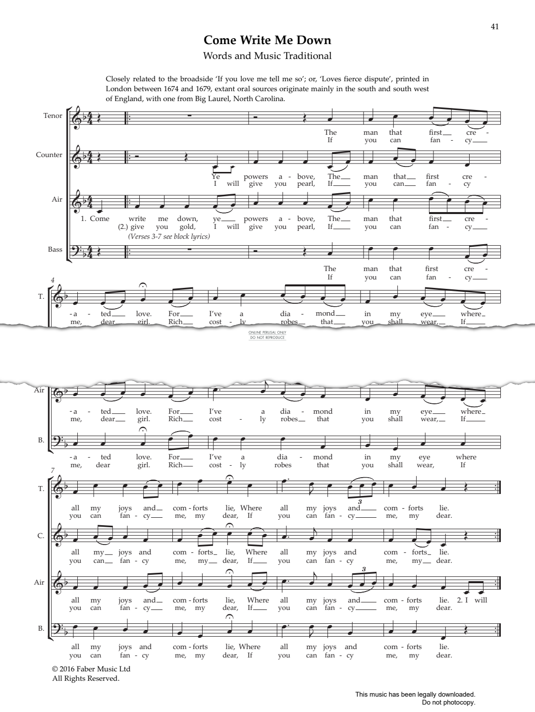Produktbild zu: Come Write Me Down