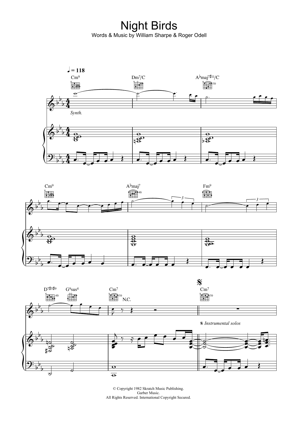 Produktgalerie: Seite 1 von 1 Night Birds, Shakatak, Gesang, Gitarre, Klavier
