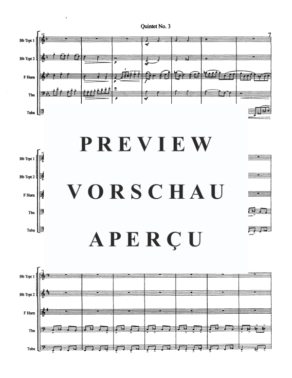 Produktgalerie: Seite 9 von 11 Quintet No. 3, , Blechbläserquintett