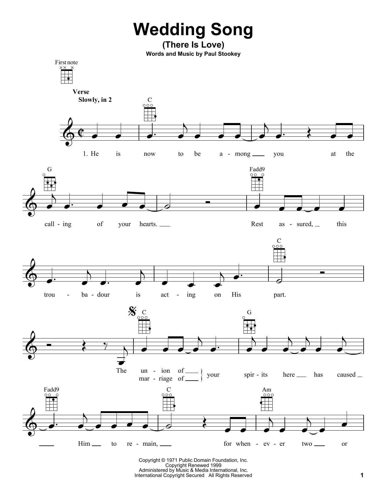 Product gallery: Page 1 of 1 Wedding Song (There Is Love), Peter, Paul & Mary