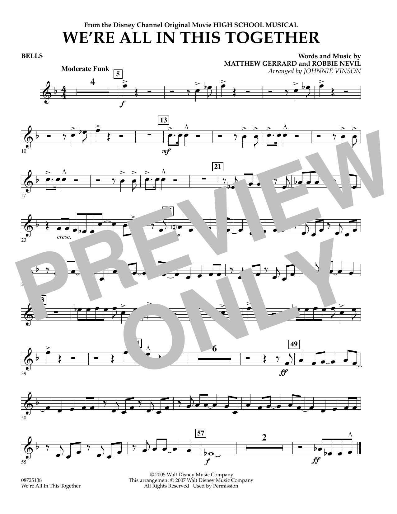 Produktbild zu: We're All In This Together (from High School Musical) - Bells