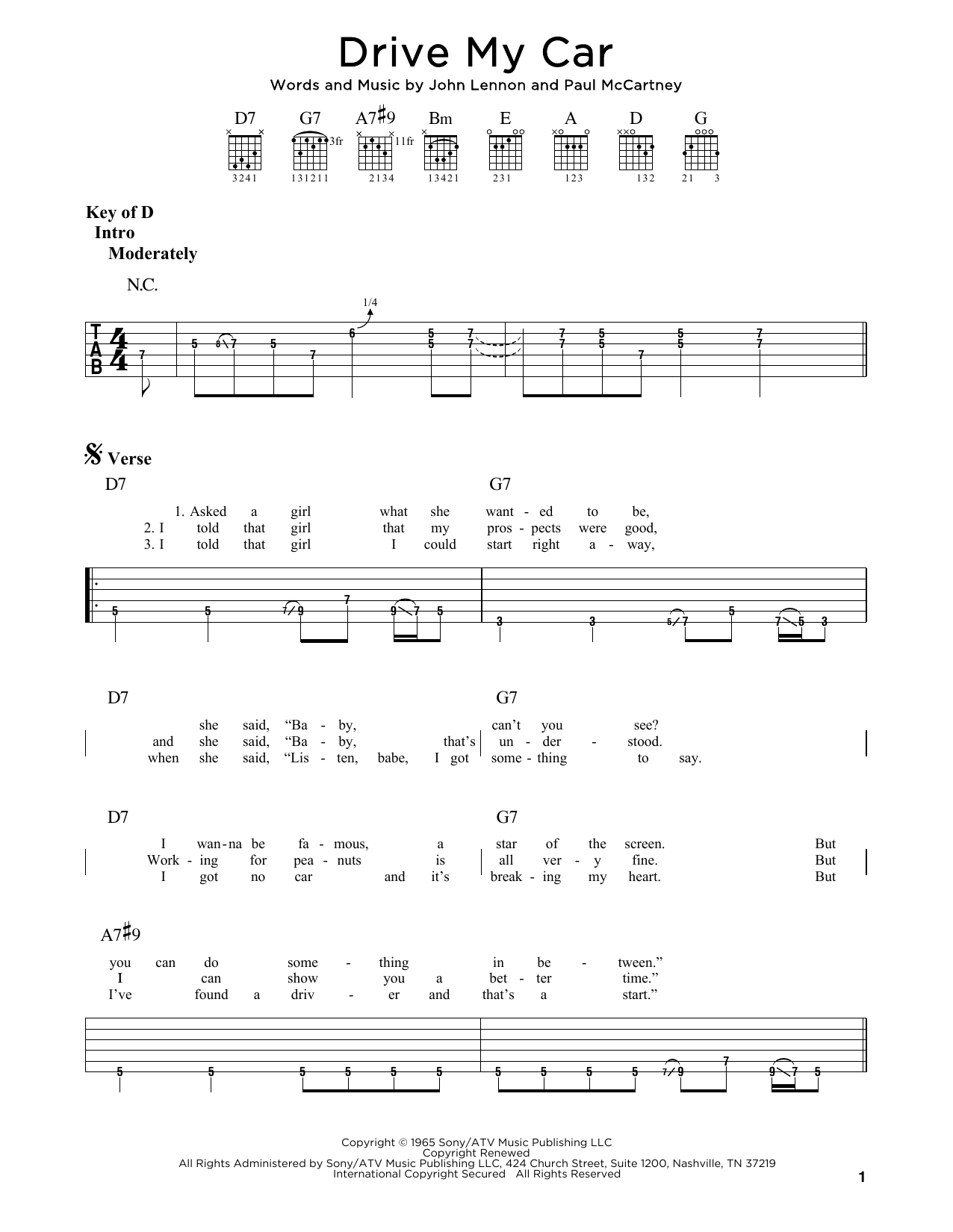 Product gallery: Page 1 of 1 Drive My Car, The Beatles