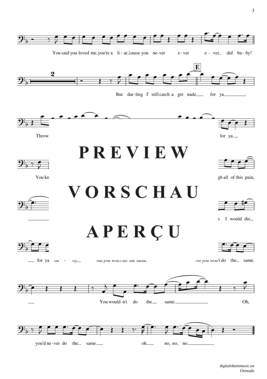 Product gallery: Page 4 of 4 Grenade , Mars, Bruno, (Posaune / Bariton)