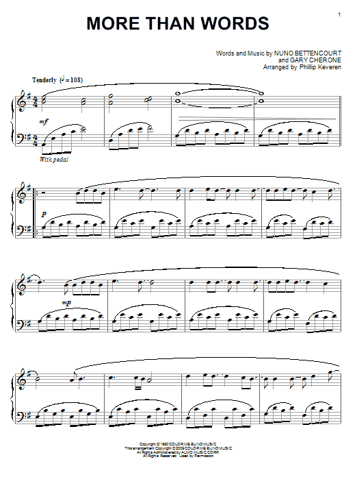 Product gallery: Page 1 of 1 More Than Words (arr. Phillip Keveren), Extreme