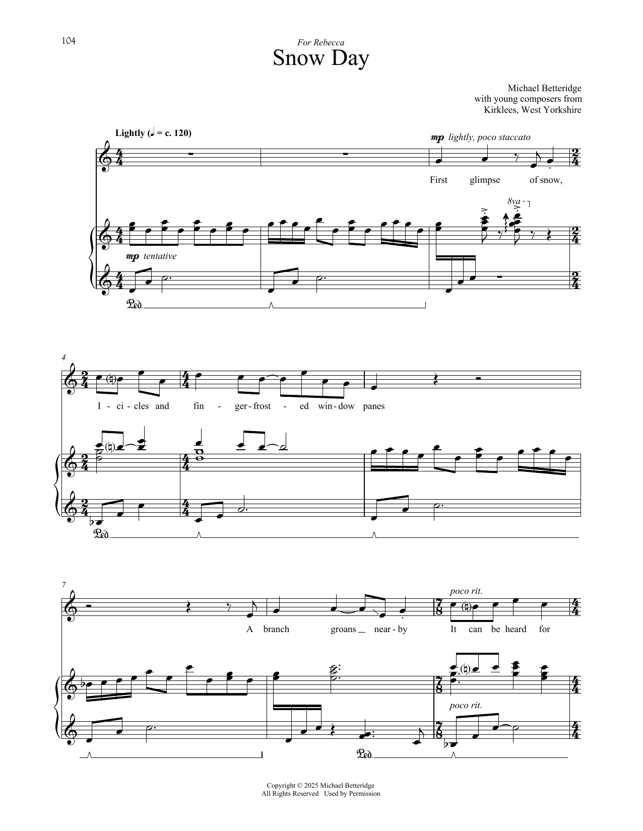 Produktgalerie: Seite 1 von 1 Snow Day, Michael Betteridge, Gesang, Klavier