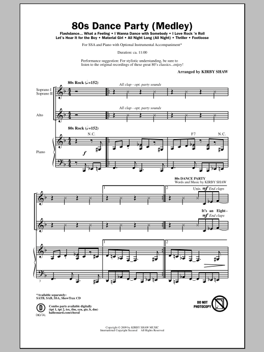 Produktgalerie: Seite 1 von 1 80s Dance Party (Medley), Kirby Shaw, Chor