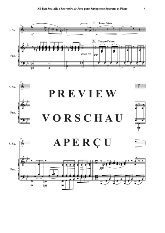 Product gallery: Page 6 of 21 Souvenirs de Java , , (soprano saxophone + piano)