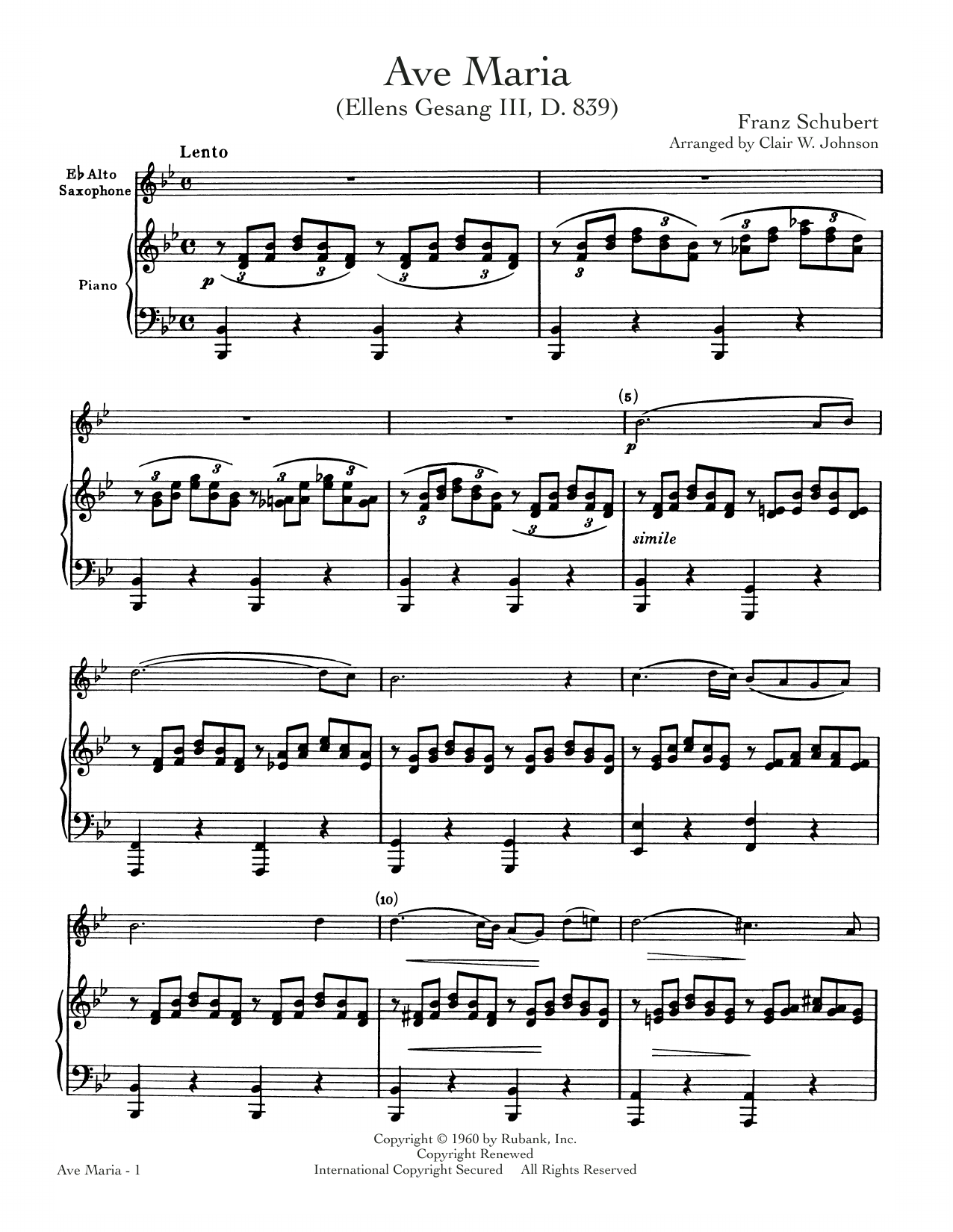 Product gallery: Page 1 of 1 Ave Maria, Franz Schubert