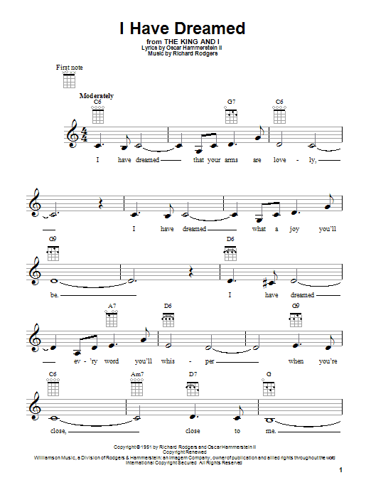 Product gallery: Page 1 of 1 I Have Dreamed, Rodgers & Hammerstein