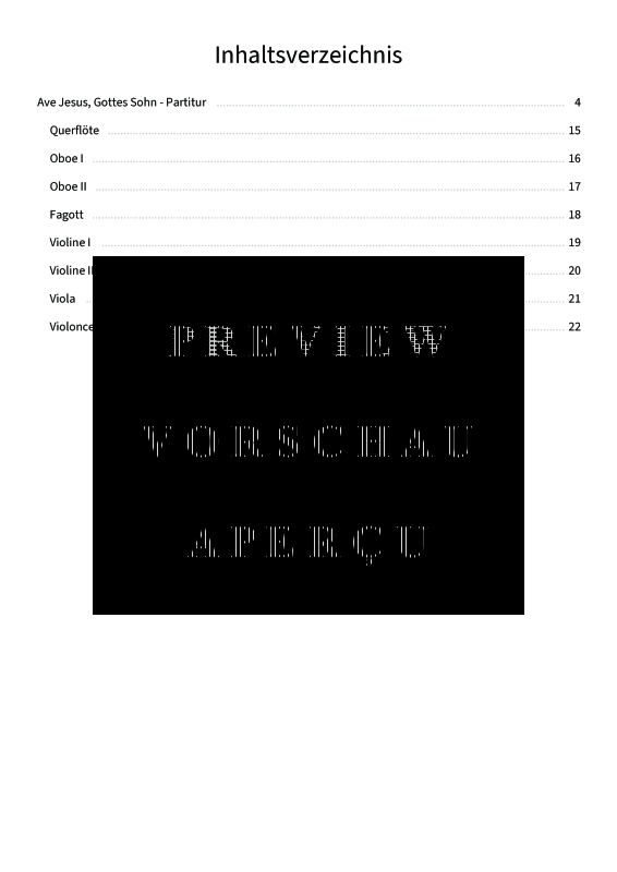 gallery: Ave Jesus, Gottes Sohn, , (mixed choir, soli and strings)