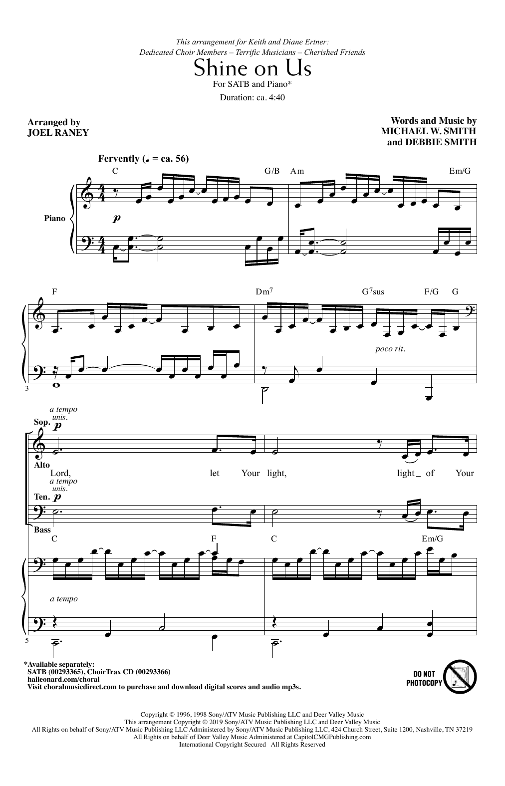 Product picture to: Shine On Us (arr. Joel Raney)