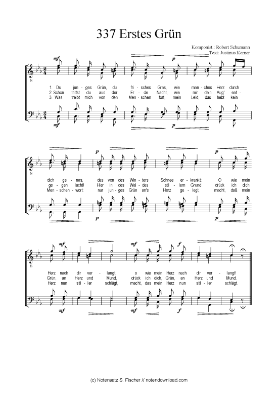 Product picture to: Erstes Grün Komponist.: Robert Schumann / Justinus Kerner