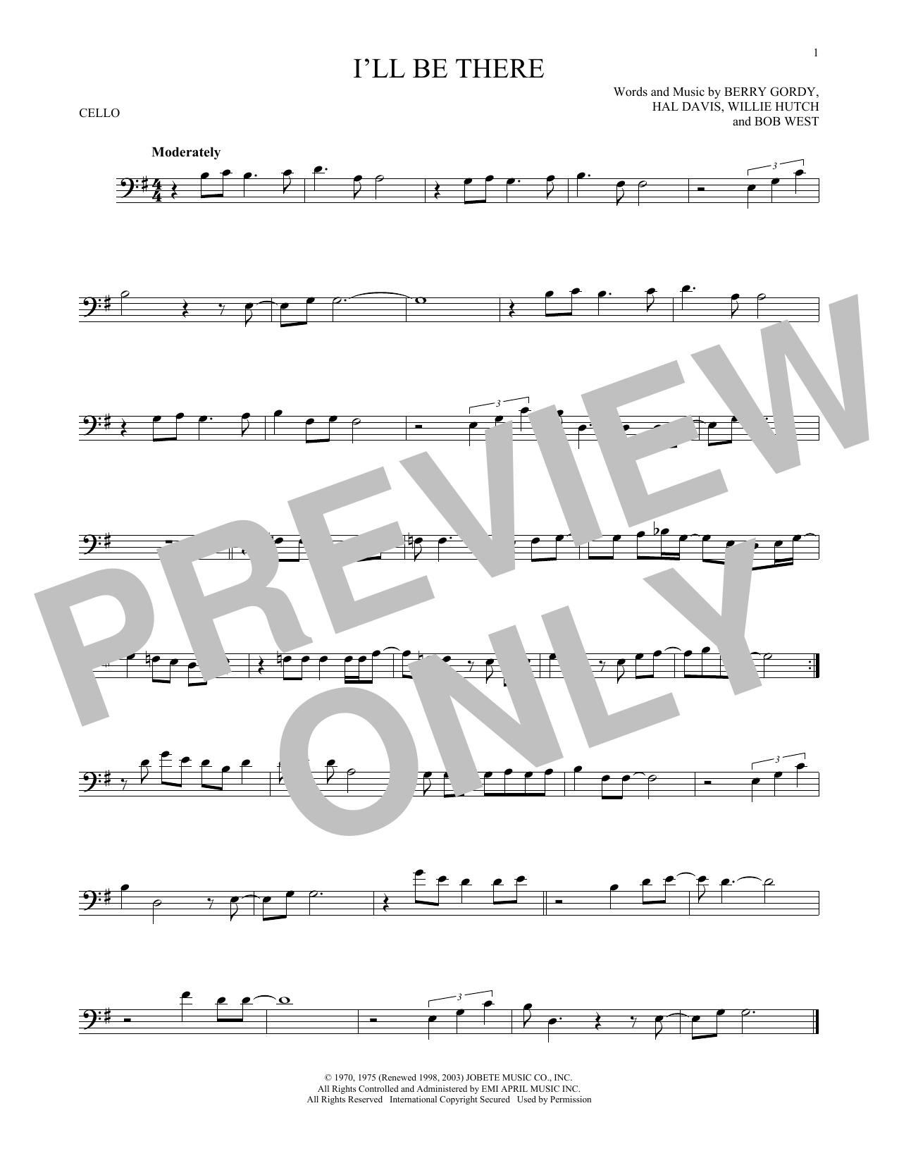 Produktgalerie: Seite 1 von 1 I'll Be There, The Jackson 5, Violoncello