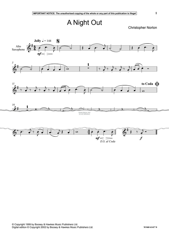 Produktgalerie: Seite 1 von 1 A Night Out, Christopher Norton, Klavier, Saxophon