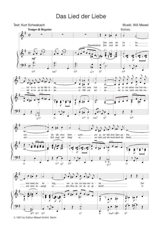 Produktbild zu: Das Lied der Liebe