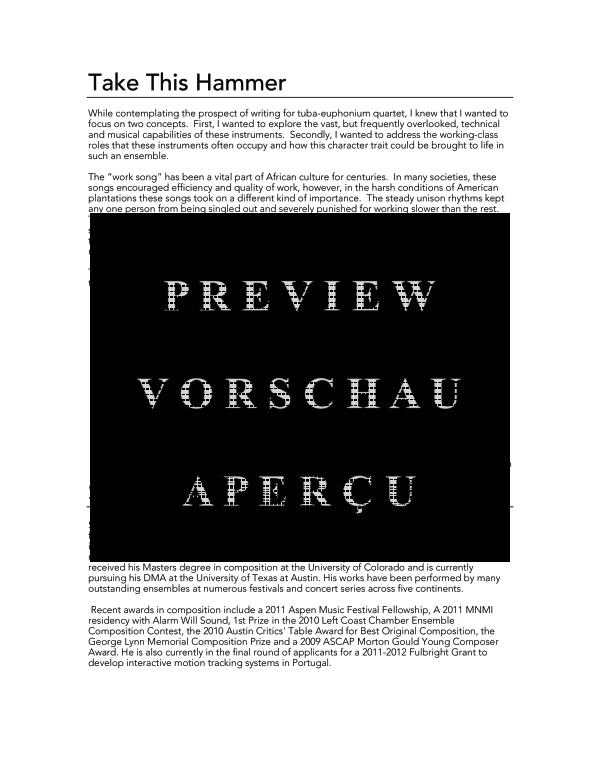 Product gallery: Page 4 of 11 Take This Hammer, , (Tuba Quartett EETT)