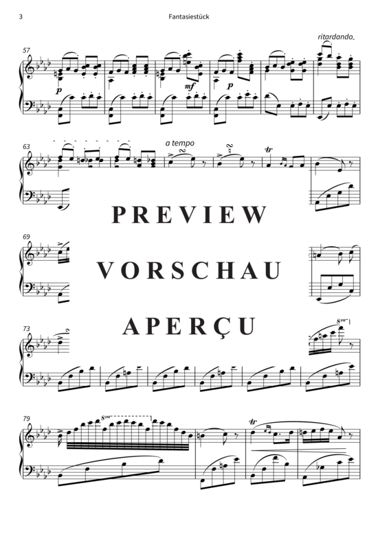 Product gallery: Page 6 of 7 Fantasiestück - Nr. 1 aus Drei Klavierstücke op. 1 , , Piano Solo