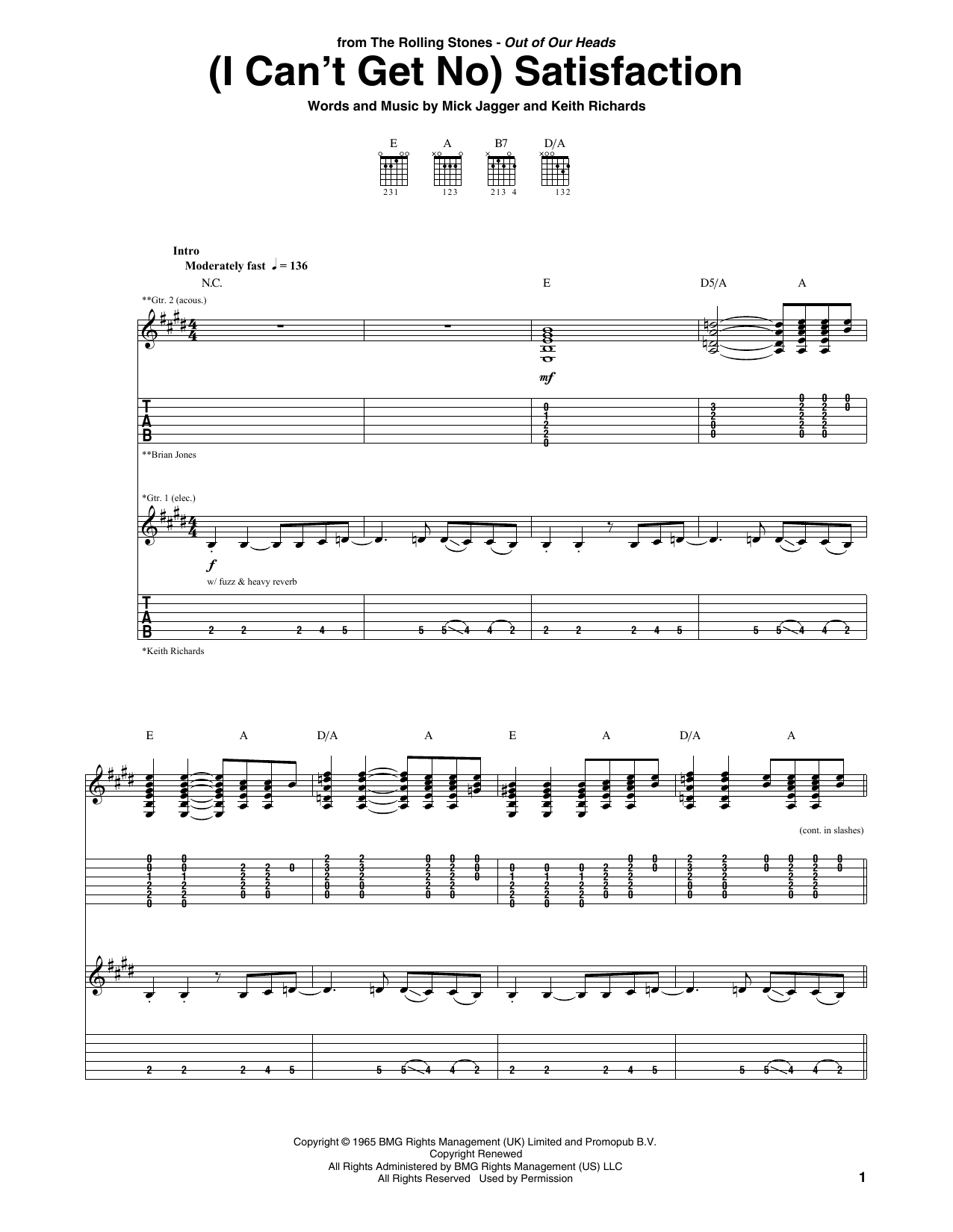 Produktgalerie: Seite 1 von 1 (I Can't Get No) Satisfaction, The Rolling Stones, Gitarre