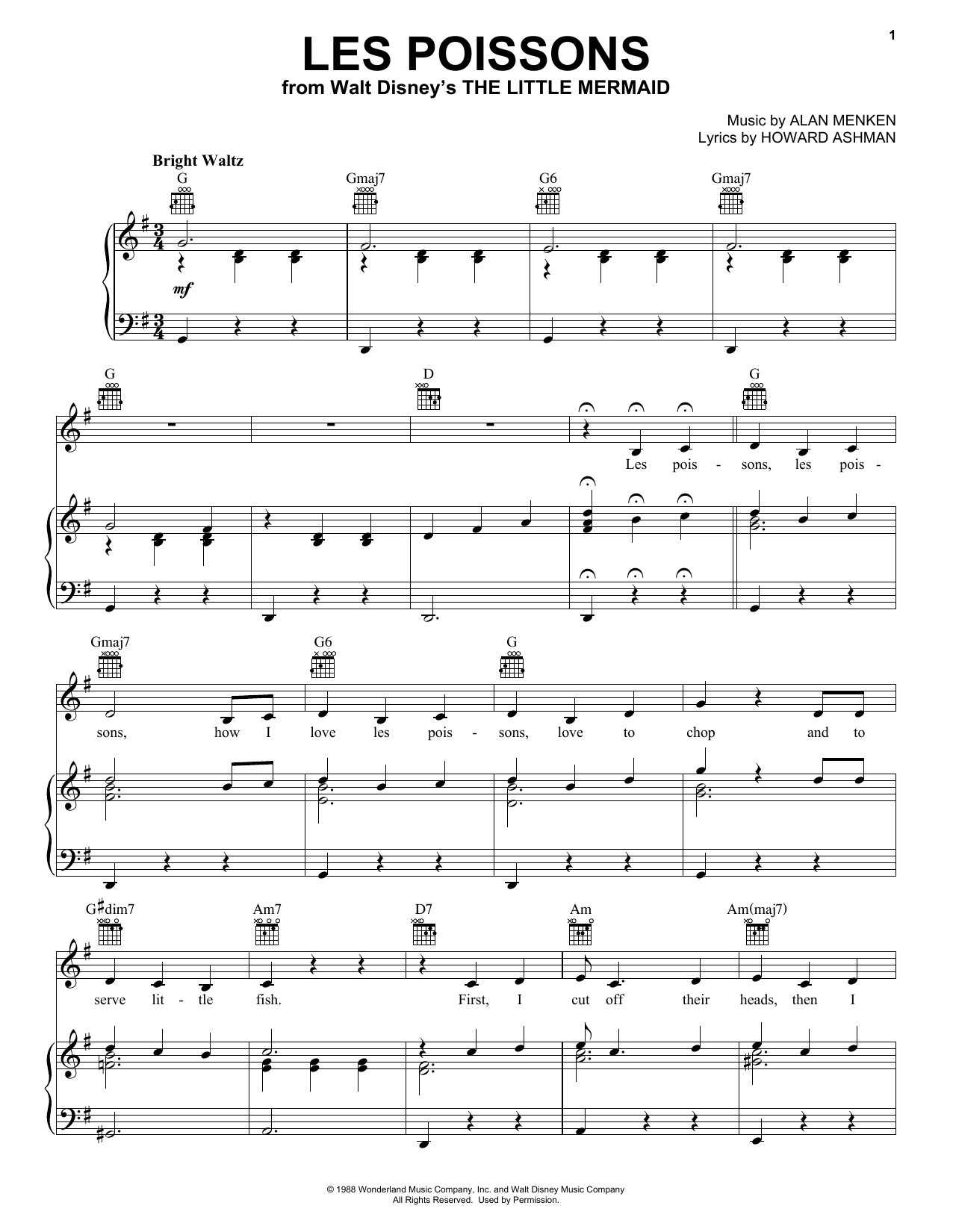 Produktbild zu: Les Poissons (from The Little Mermaid)