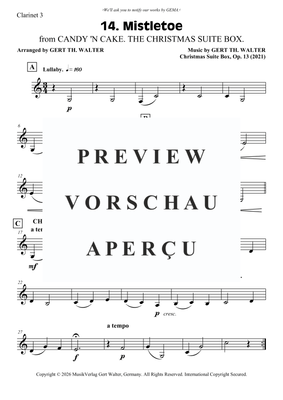 Produktgalerie: Seite 6 von 6 Mistletoe, , Klarinetten Trio