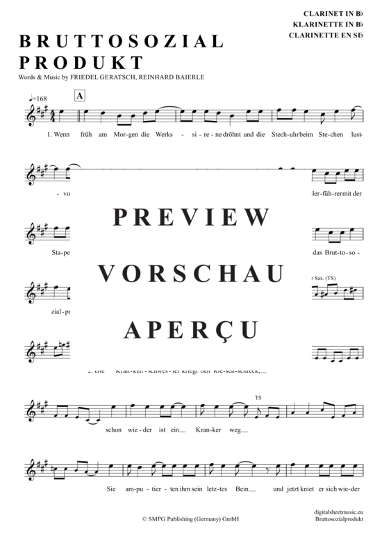 Product gallery: Page 2 of 5 Bruttosozialprodukt , Geier Sturzflug, Clarinet in B-flat